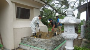 平和観音像　記念事業「伊達な庭」の作庭状況