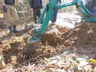 平成30年3月3日_献木シダレザクラの根回し