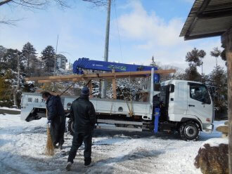 平成31年1月26日_シダレザクラ奉納御輿初お目見え