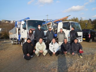 平成31年2月16日_献木、御神輿、トラック安全祈願と積込